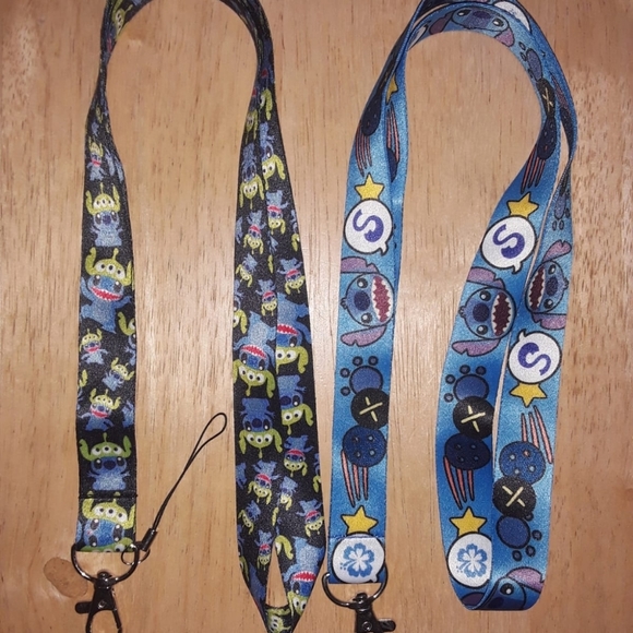 Best Classic Walt Disney Lilo and Stitch Bundle A Lanyards with Clips - Picture 1 of 14